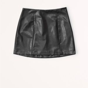 Abercrombie & Fitch Faux Leather Mini Skort